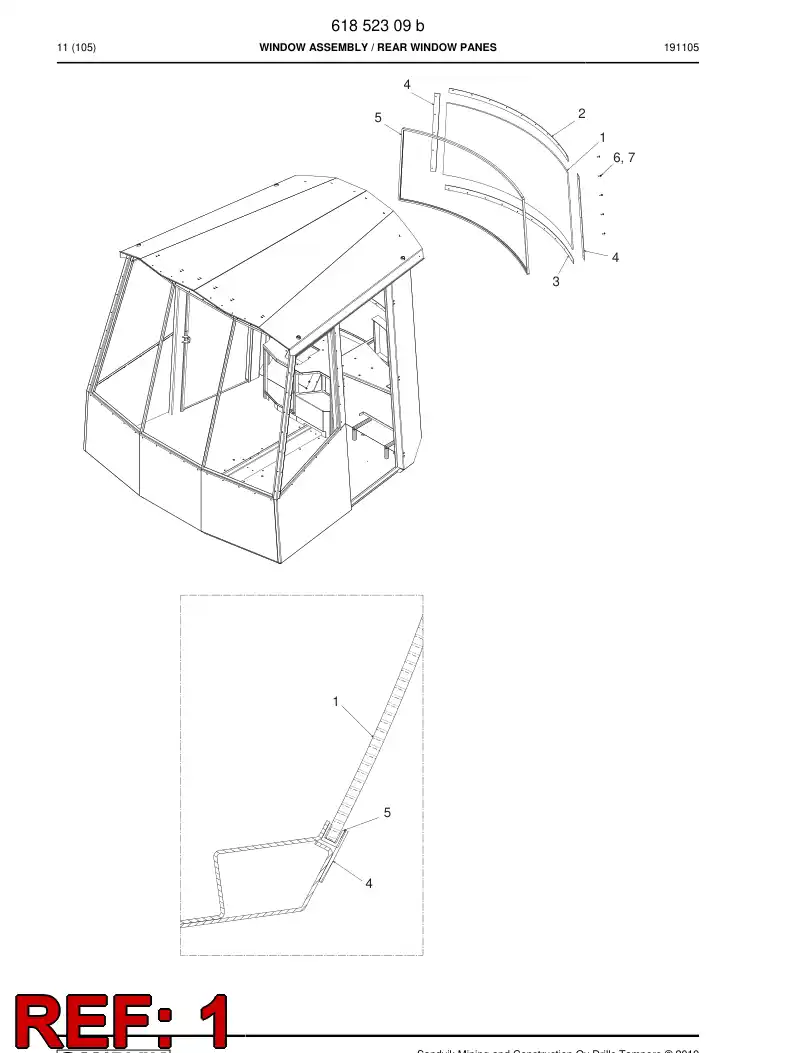 61852429 618 524 29 Window - Sandvik Technical Drawing