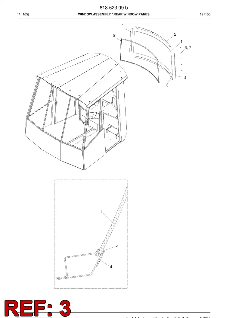 61852689 618 526 89 Slat - Sandvik Technical Drawing