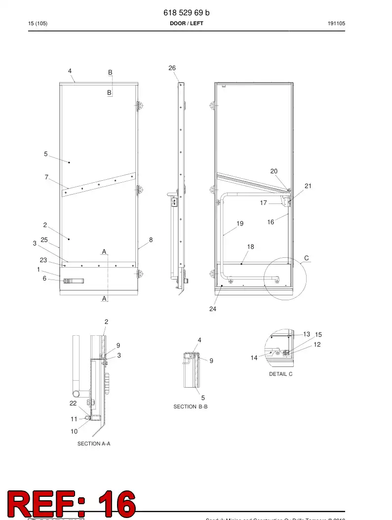 61854299 618 542 99 Bar - Sandvik Technical Drawing
