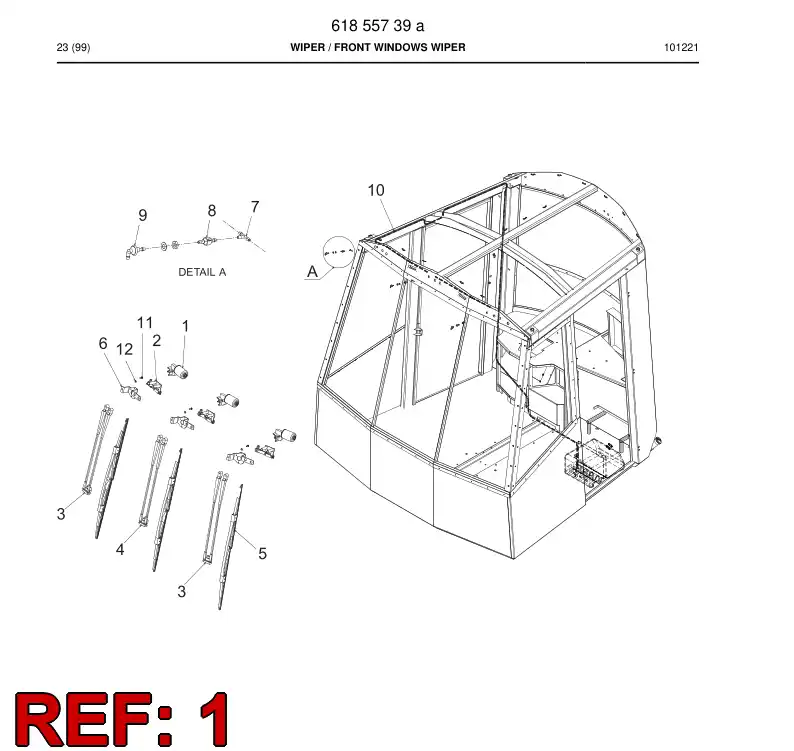 61855869 618 558 69 Wiper motor - Sandvik Technical Drawing