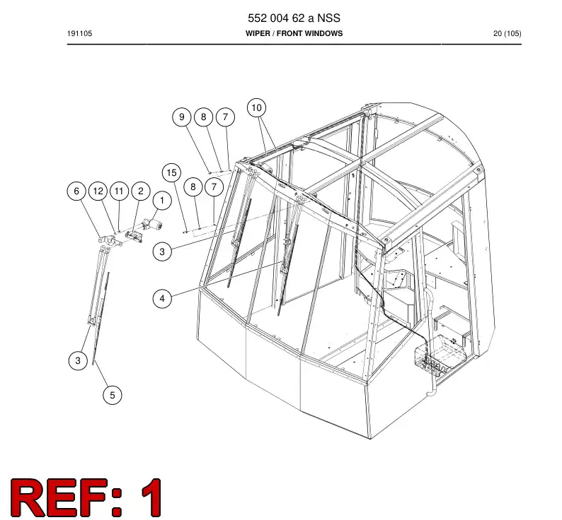 61855869a 618 558 69a Motor, Wiper - Sandvik Technical Drawing