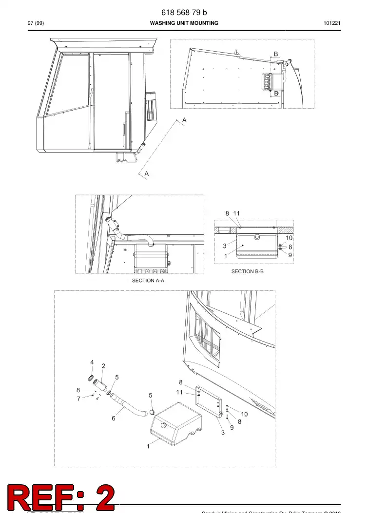 61857479 618 574 79 Mounting plate - Sandvik Technical Drawing