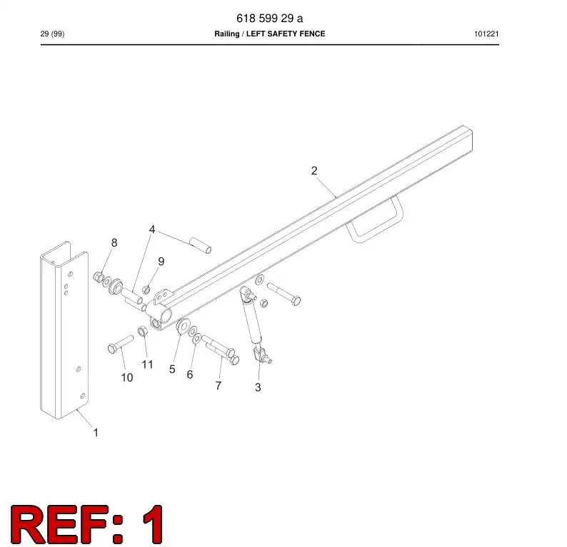 61860029 618 600 29 Supporting block - Sandvik Technical Drawing