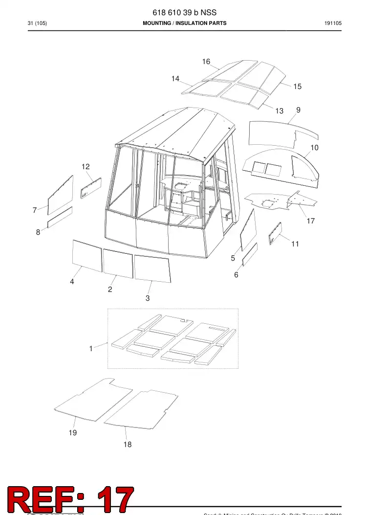 61862739 618 627 39 Carpet - Sandvik Technical Drawing