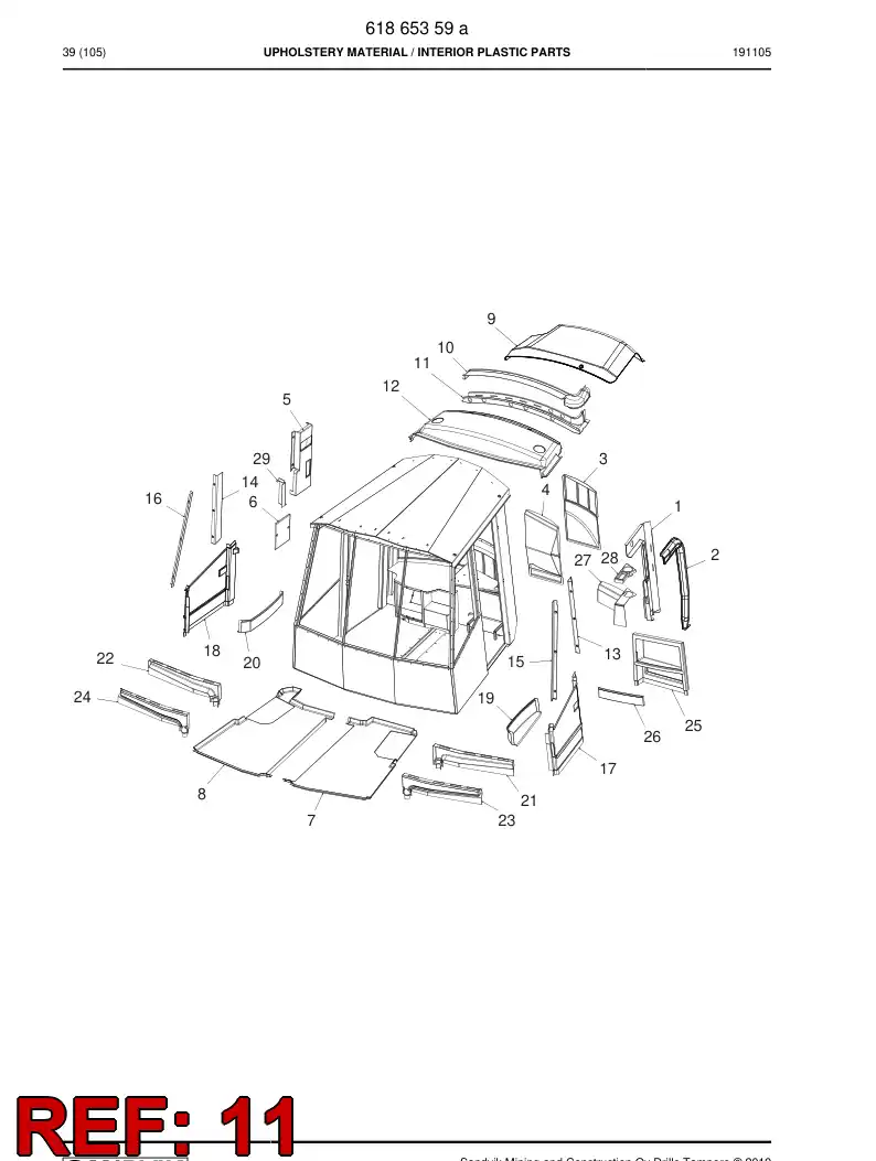 61866499 618 664 99 Duct, Air - Sandvik Technical Drawing