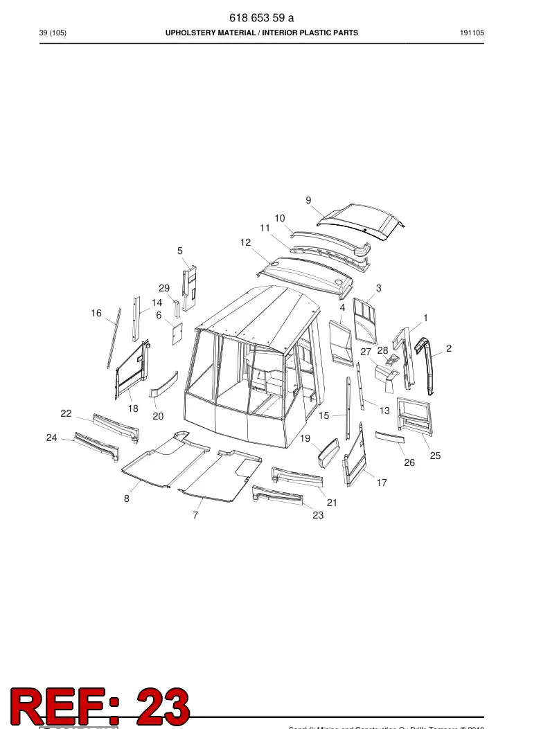 61867659 618 676 59 Duct, Air - Sandvik Technical Drawing
