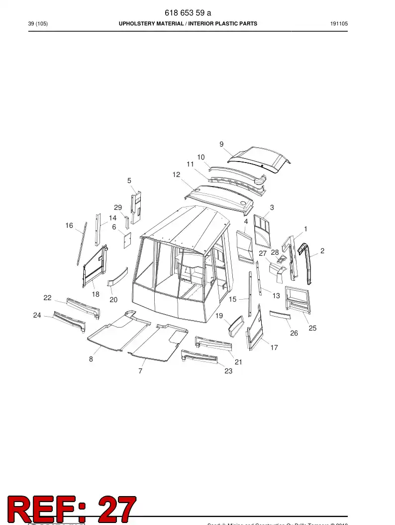 61868009 618 680 09 Housing - Sandvik Technical Drawing