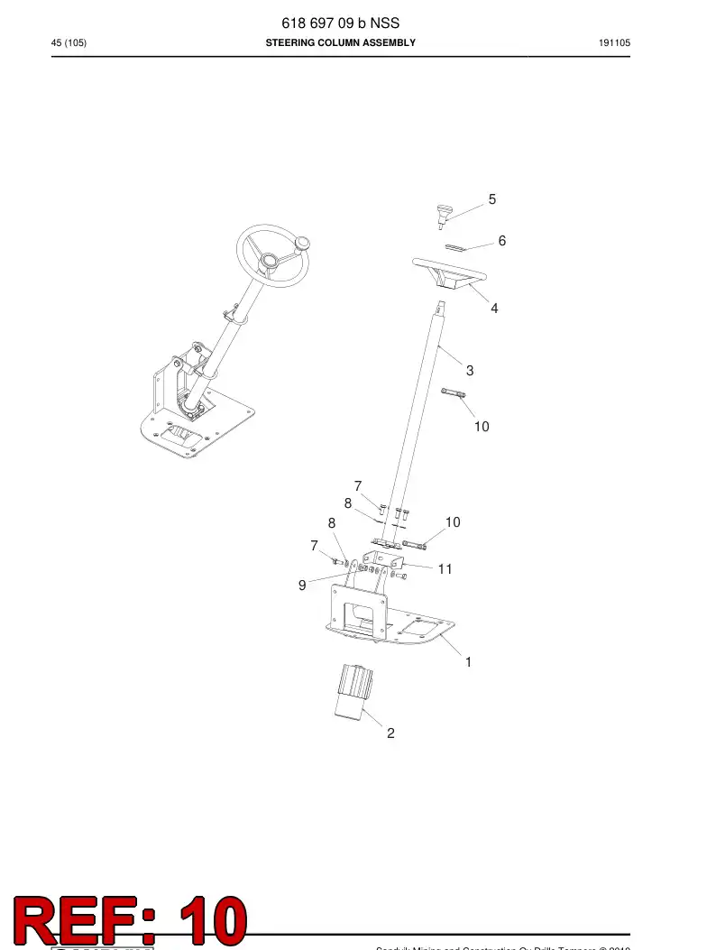 61870339 618 703 39 Clamp, Pipe - Sandvik Technical Drawing