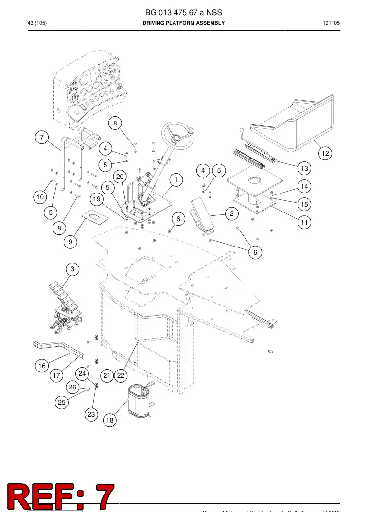 61870619 618 706 19 Bracket - Sandvik Technical Drawing
