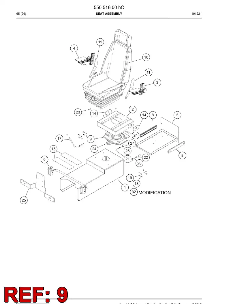 61875949 618 759 49 Plate - Sandvik Technical Drawing