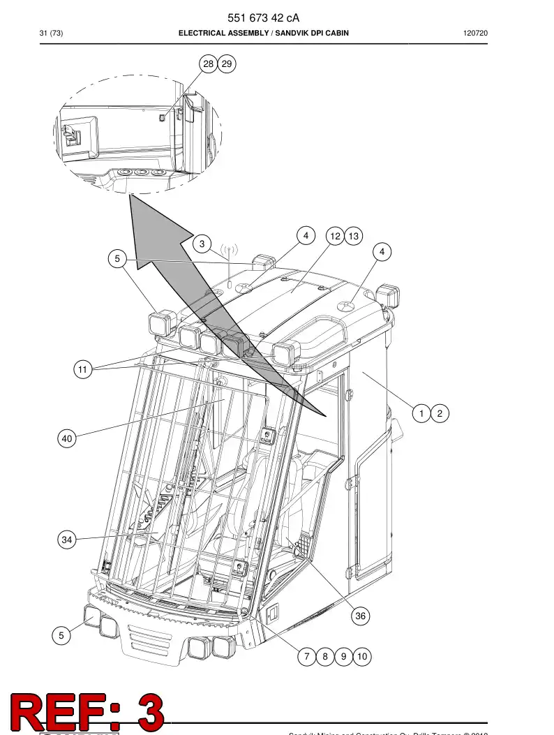 61878029a 618 780 29a Antenna - Sandvik Technical Drawing