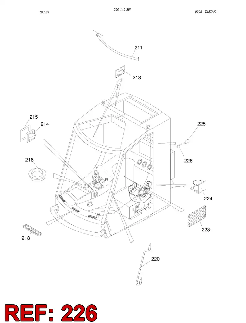 61880011 618 800 11 LEVER - Sandvik Technical Drawing