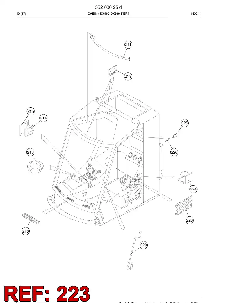 61880067a 618 800 67a Case - Sandvik Technical Drawing