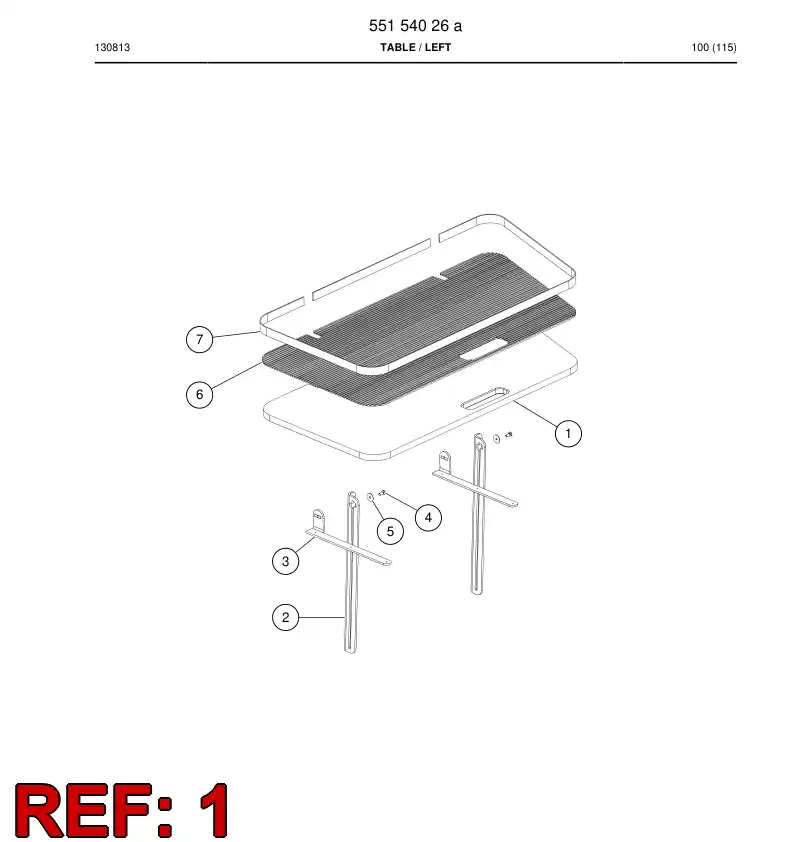 61880094 618 800 94 Plate - Sandvik Technical Drawing