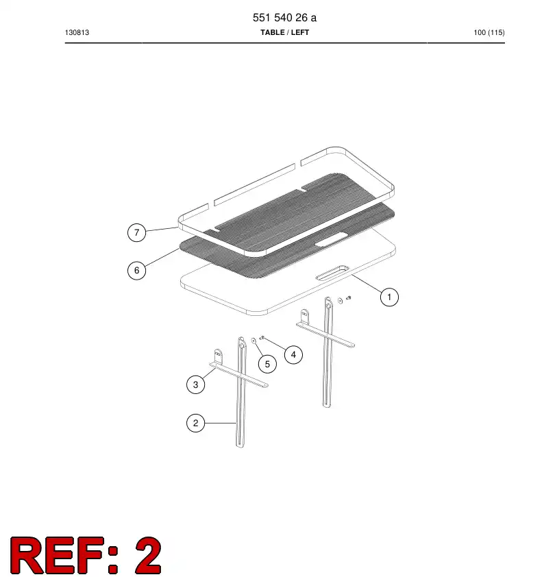 61880095 618 800 95 Beam, Support - Sandvik Technical Drawing