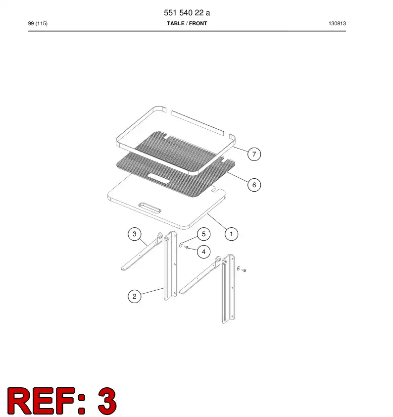 61880096 618 800 96 Hinge - Sandvik Technical Drawing