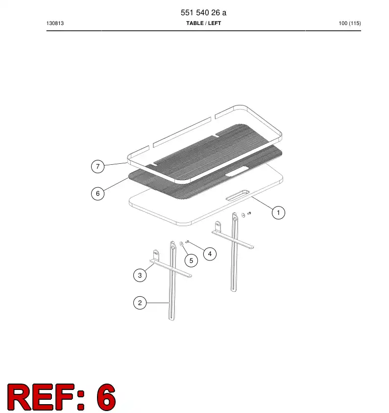 61880098 618 800 98 Rubber sheet - Sandvik Technical Drawing