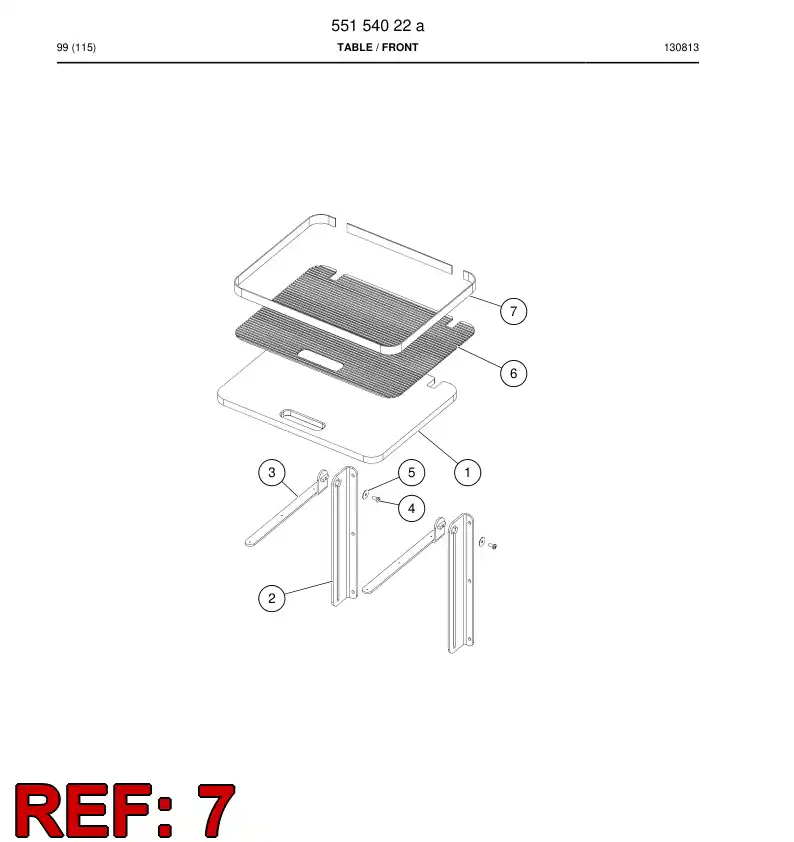 61880103 618 801 03 Edging plate - Sandvik Technical Drawing