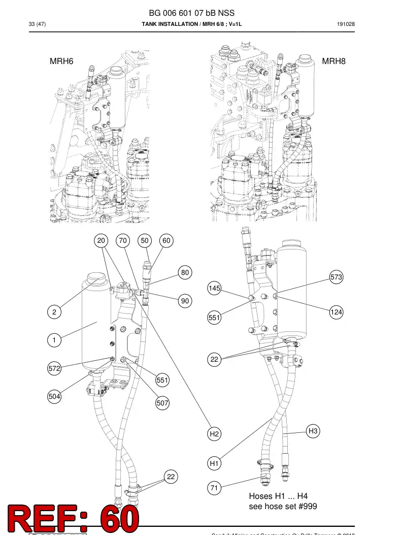 62310500a 623 105 00a Sleeve, Threaded - Sandvik Technical Drawing