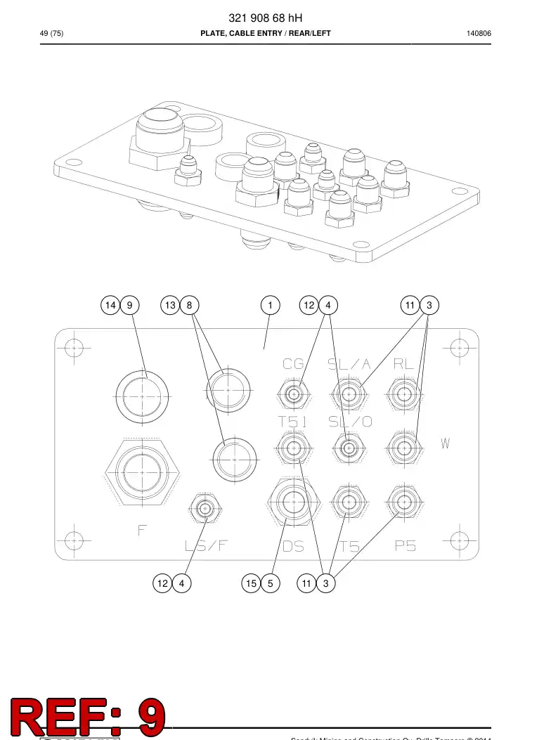 62310890a 623 108 90a MANGUITO, ROSCADO - Sandvik Technical Drawing