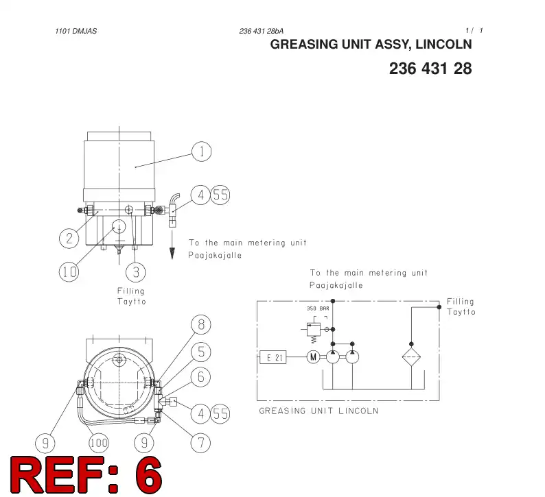 62357200 623 572 00 Adapter, Tee - Sandvik Technical Drawing