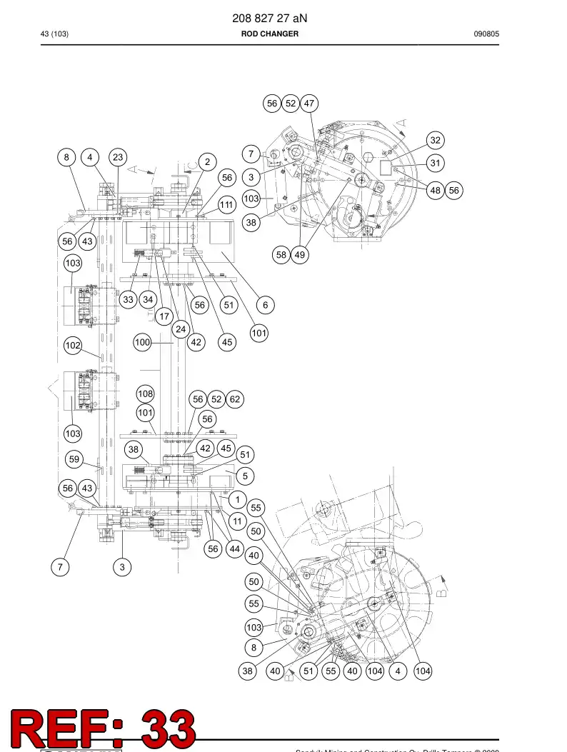 62360548 623 605 48 SPRING - Sandvik Technical Drawing