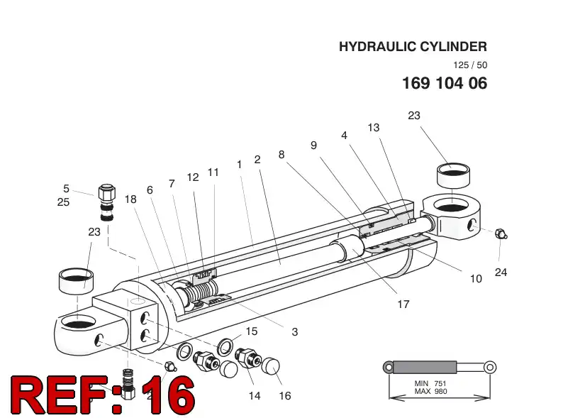 63401370 634 013 70 Plug - Sandvik Technical Drawing