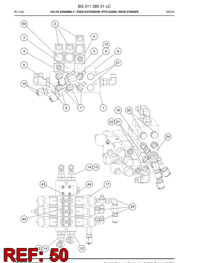 63402400 634 024 00 Plug - Sandvik Technical Drawing