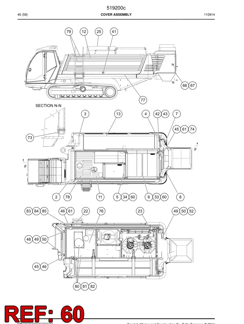 640959 640959 Flange - Sandvik Technical Drawing