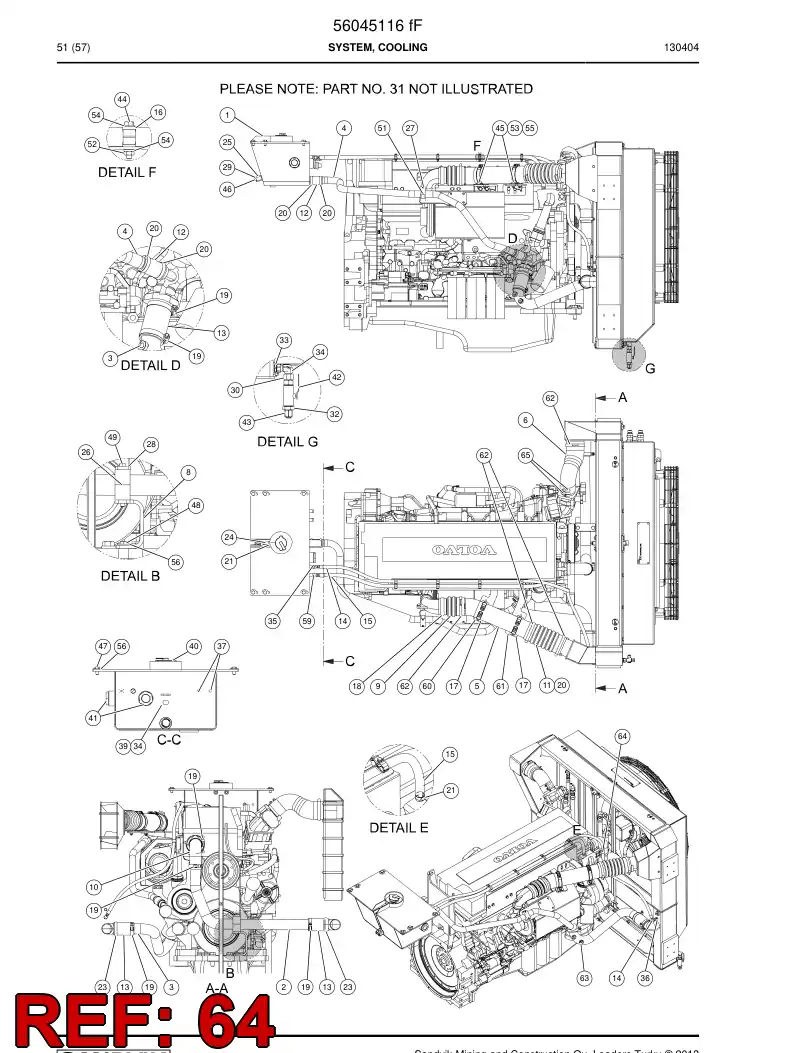 64102981 641 029 81 Clamp, Hose - Sandvik Technical Drawing