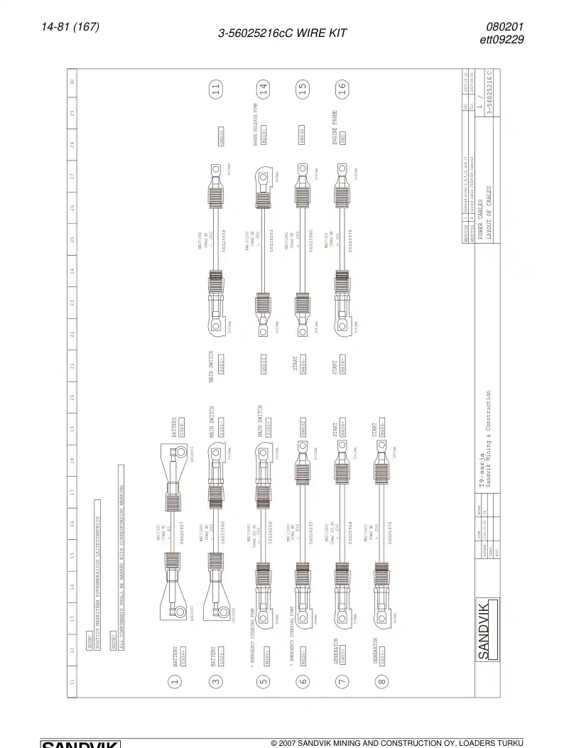 64105052 641 050 52 Connector - Sandvik Technical Drawing