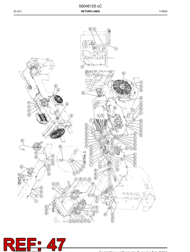 64105614 641 056 14 Hose clamp - Sandvik Technical Drawing