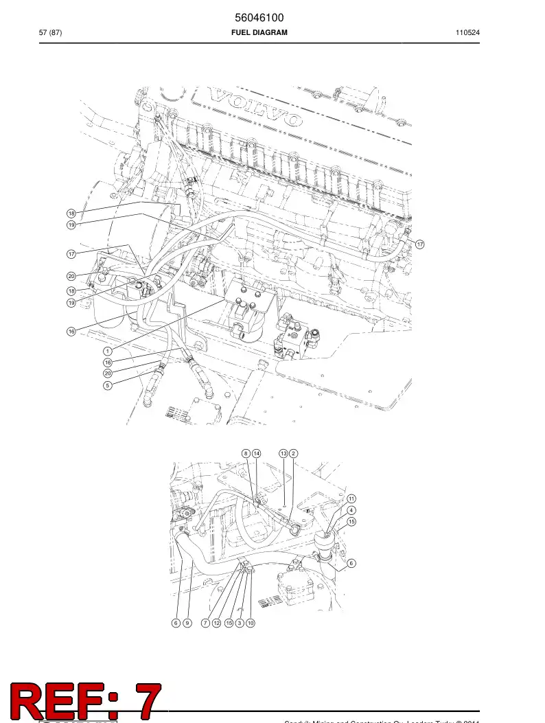 64106829 641 068 29 Hose clamp - Sandvik Technical Drawing