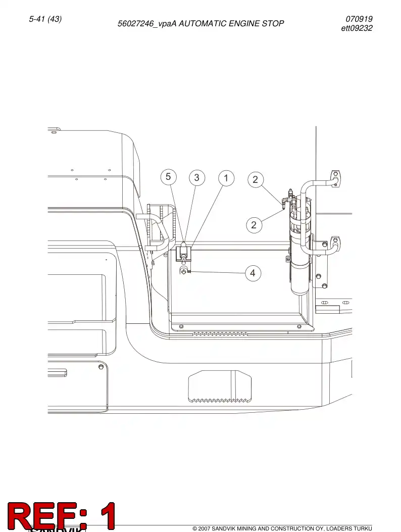 64107590 641 075 90 Pressure switch - Sandvik Technical Drawing