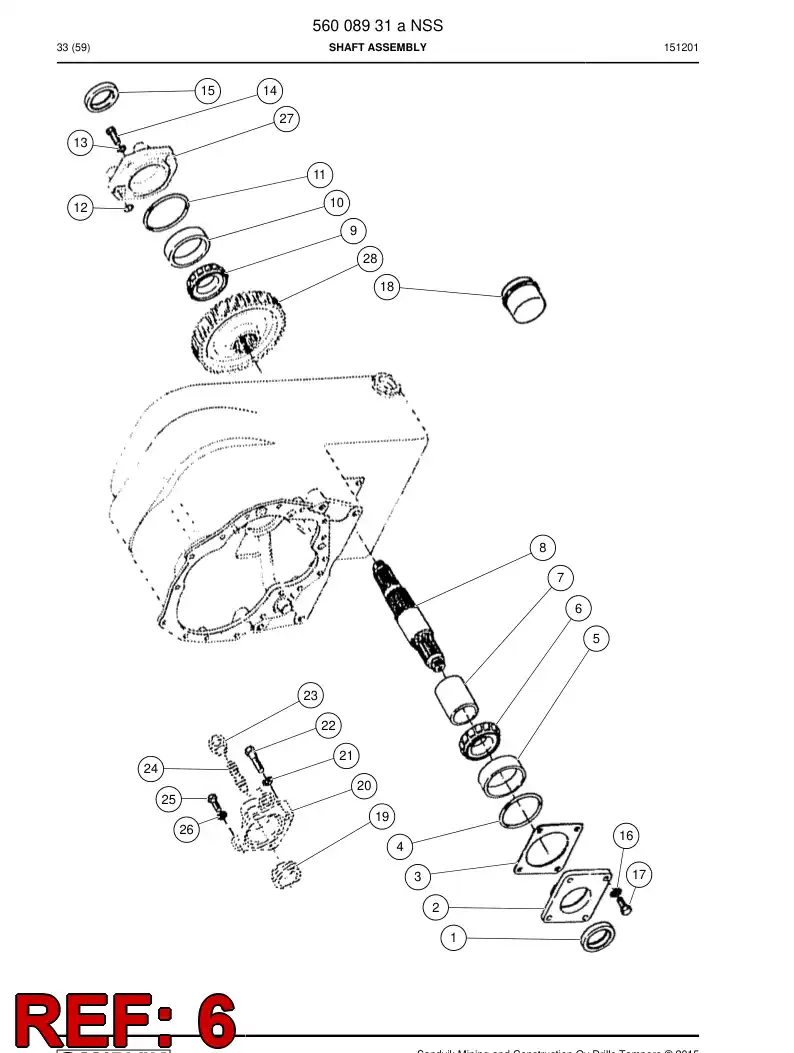 64400237 644 002 37 Cone, Bearing - Sandvik Technical Drawing