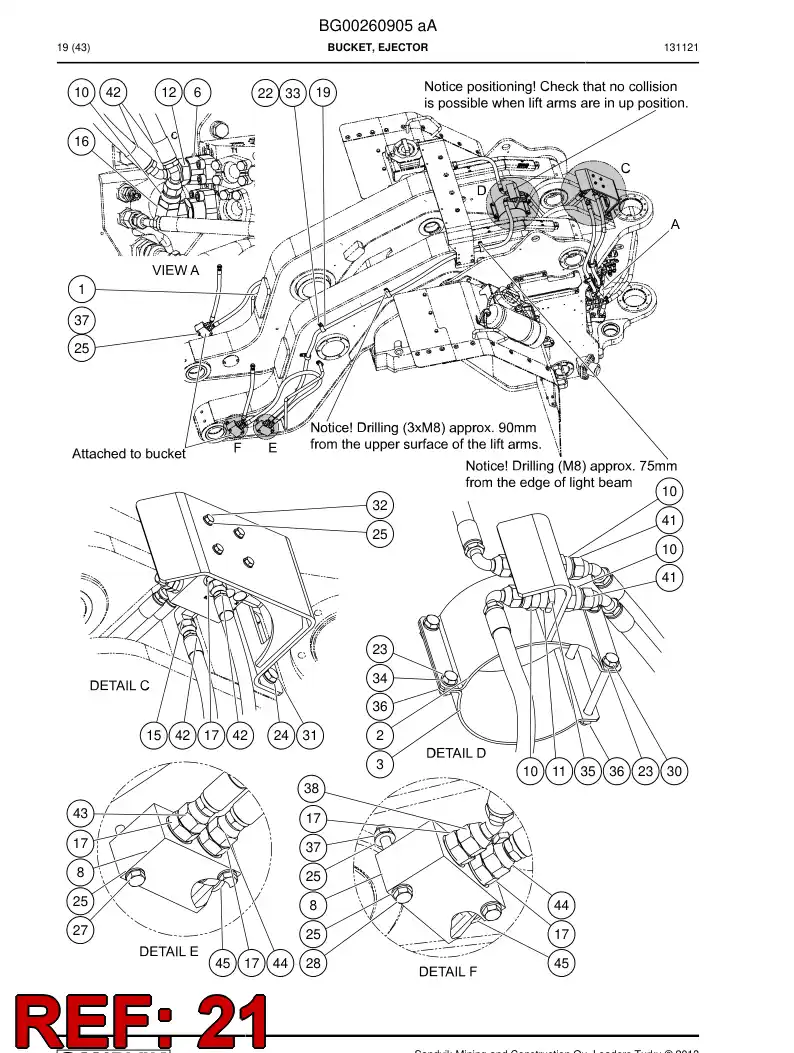 64802209 648 022 09 Clamp, Hose - Sandvik Technical Drawing