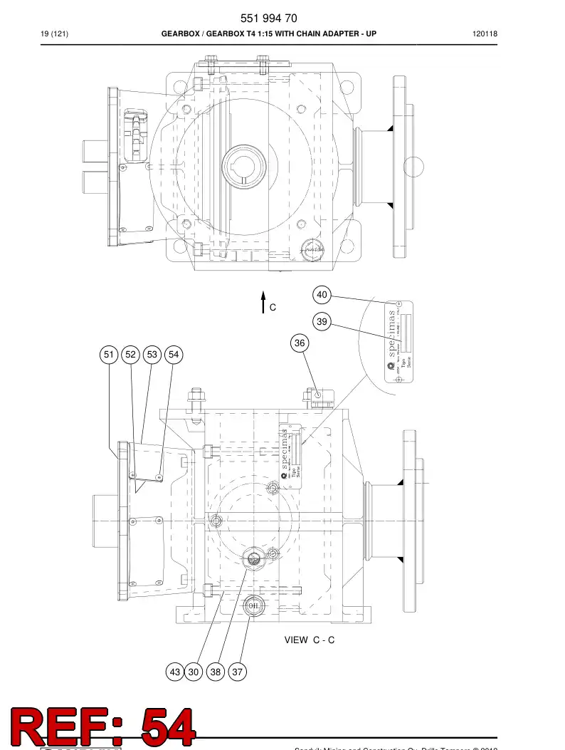 660383 660383 Bolt - Sandvik Technical Drawing