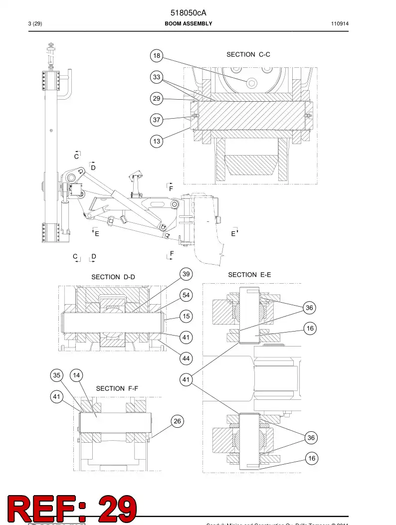 660563 660563 Retaining ring - Sandvik Technical Drawing
