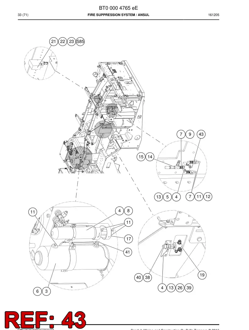 67007678 670 076 78 Adapter - Sandvik Technical Drawing