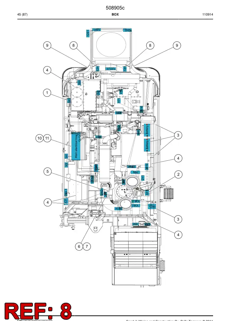 680125 680125 Reverse warning device - Sandvik Technical Drawing
