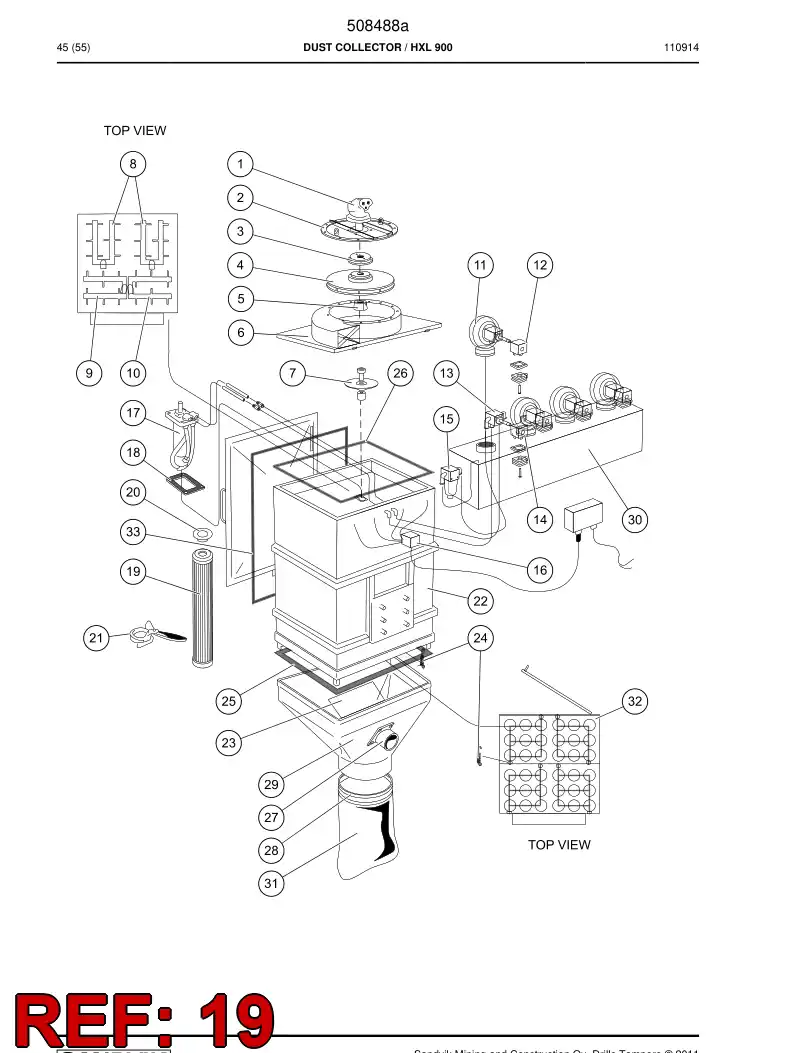 682166 682166 Filter element - Sandvik Technical Drawing