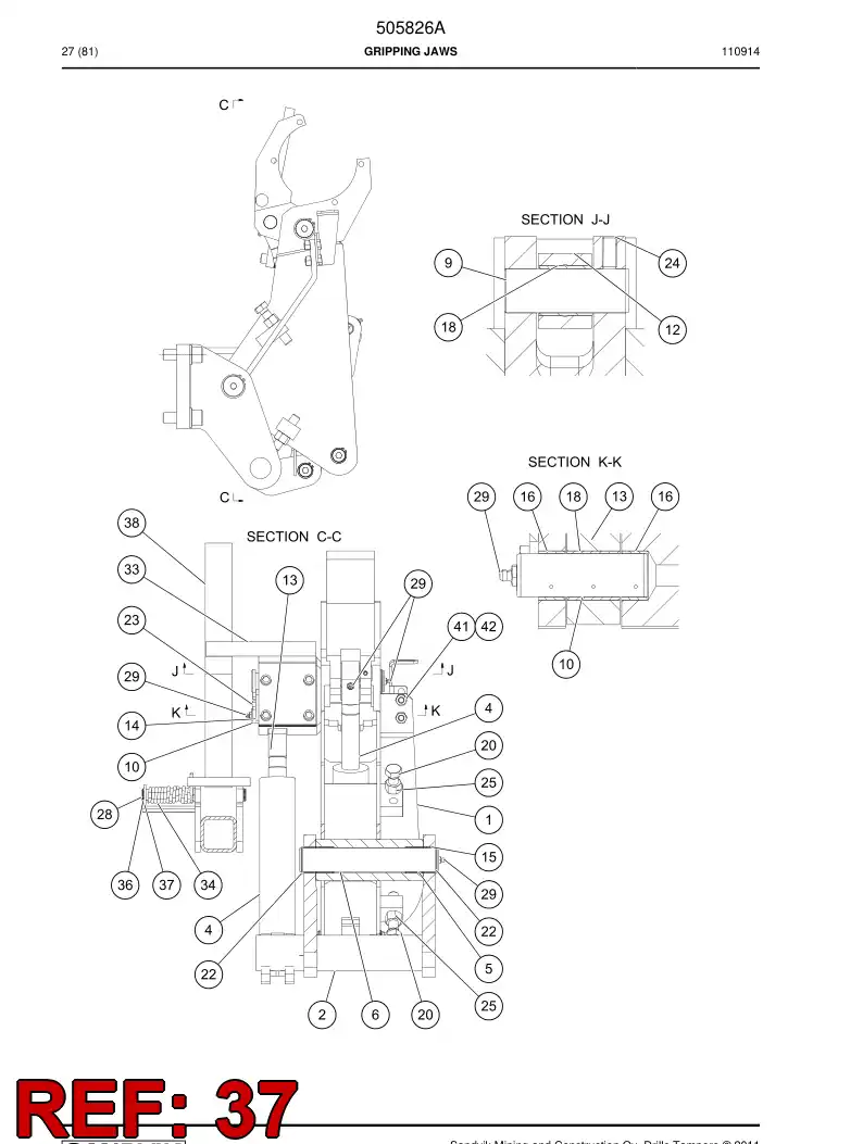 689798 689798 Flange - Sandvik Technical Drawing