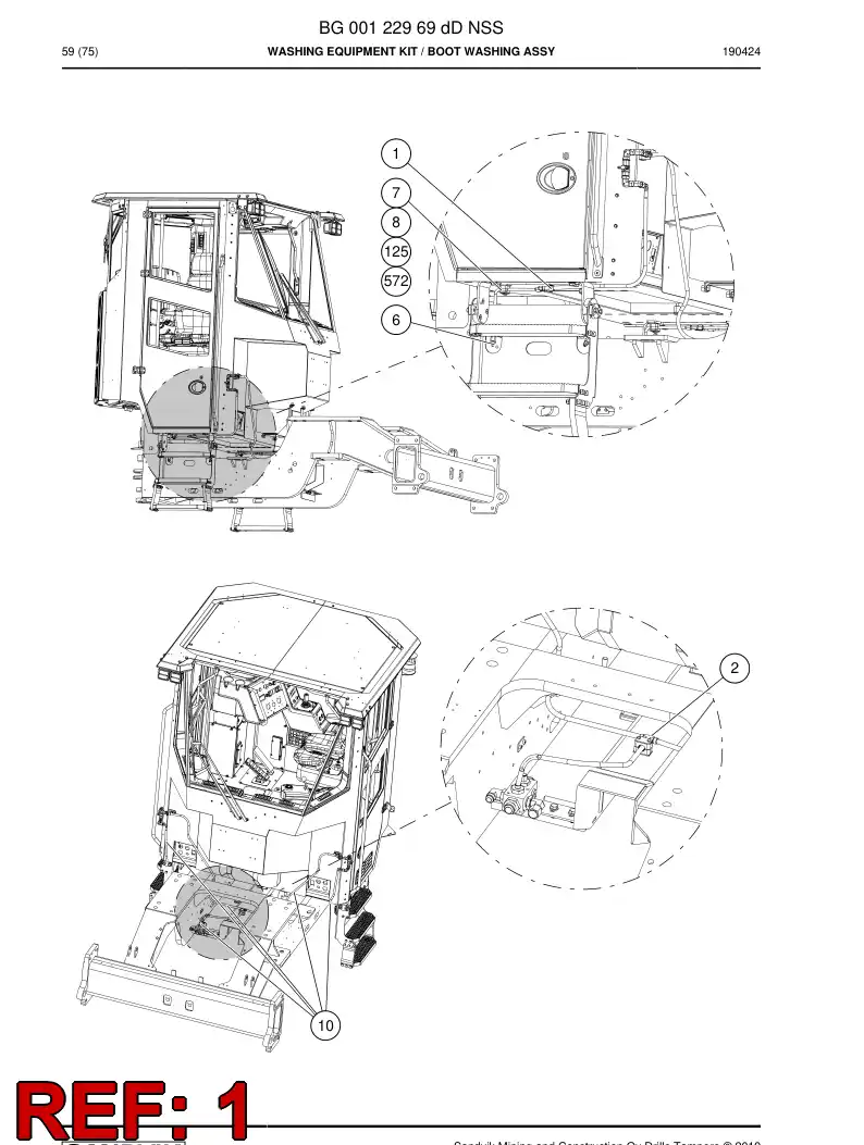 69000947a 690 009 47a Clamp, Hose - Sandvik Technical Drawing