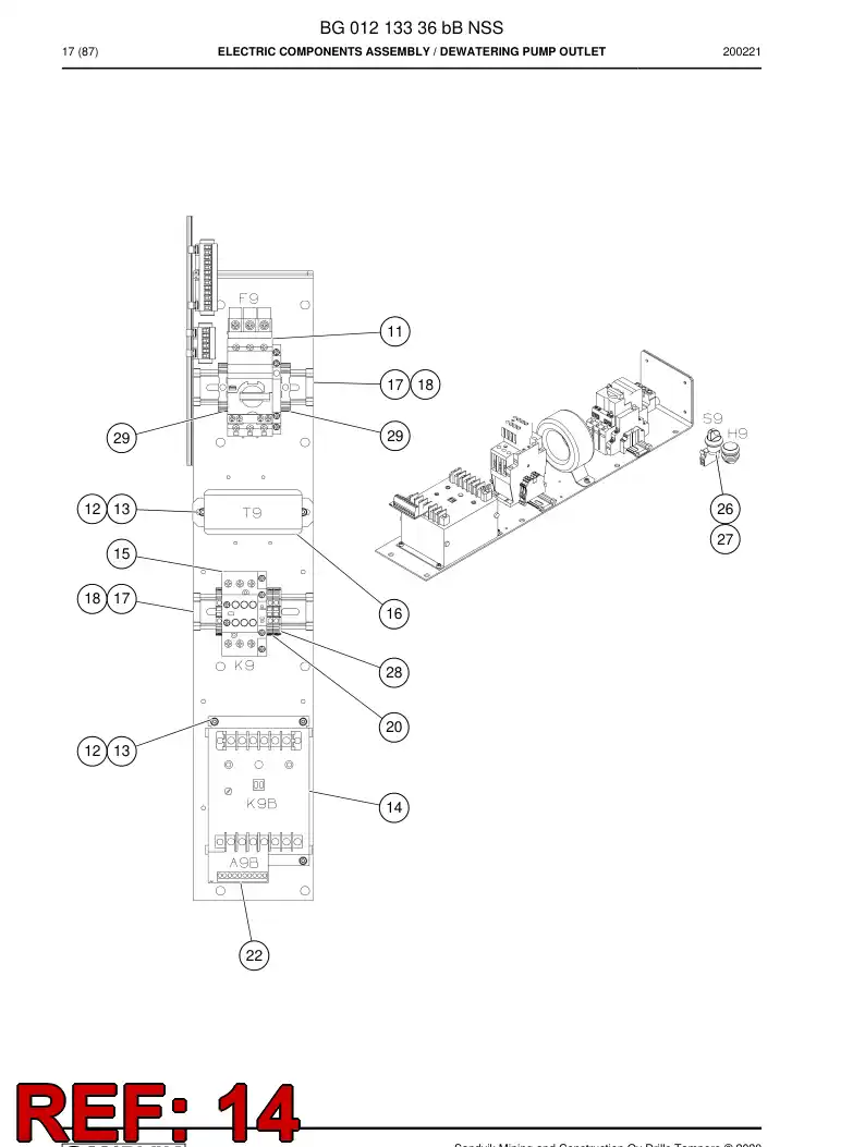 69021672a 690 216 72a Relay - Sandvik Technical Drawing