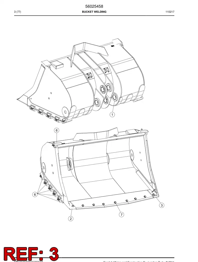 69039973 690 399 73 Wear piece - Sandvik Technical Drawing
