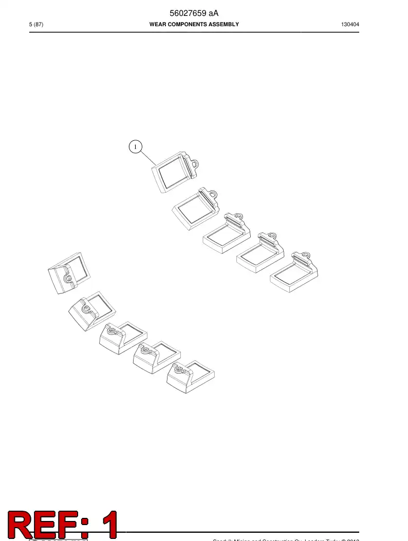 69040888 690 408 88 Wear Piece - Sandvik Technical Drawing