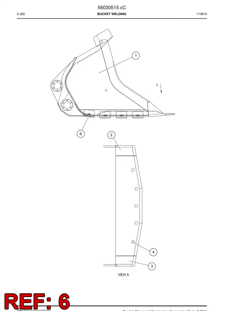 69041891 690 418 91 Wear piece - Sandvik Technical Drawing