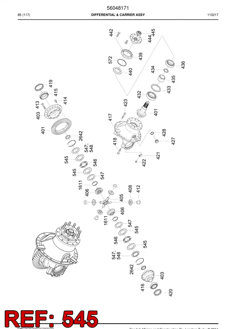 69043209 690 432 09 Plate - Sandvik Technical Drawing
