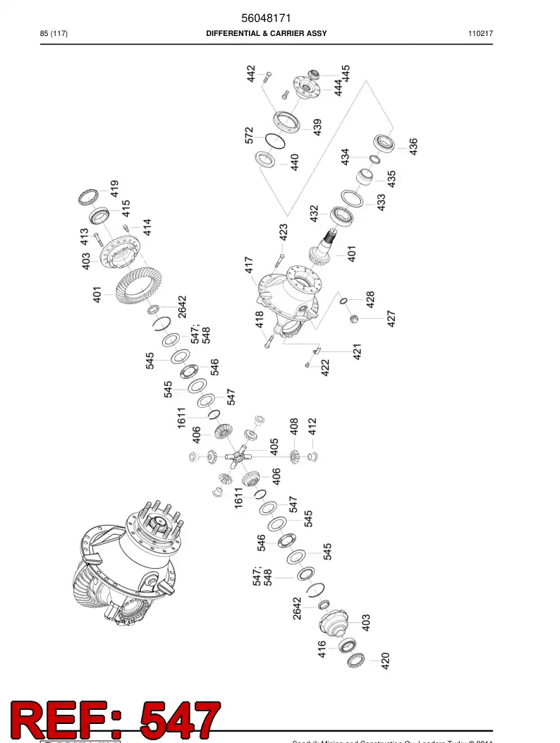 69043211 690 432 11 Plate - Sandvik Technical Drawing