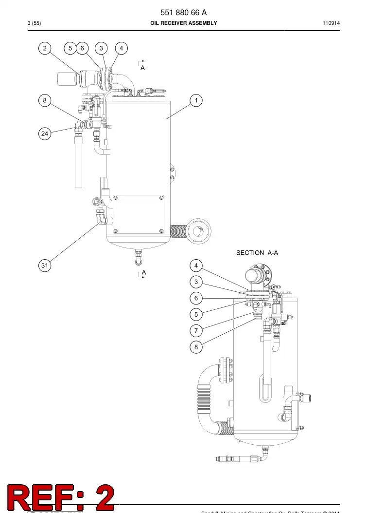 691458 691458 Minimum pressure valve - Sandvik Technical Drawing